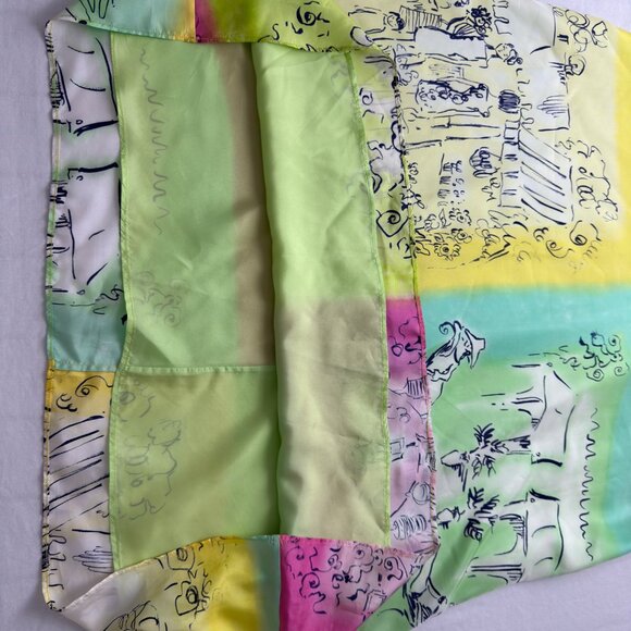 SOLD Beautiful SILK Lilly Pulitzer PETRA Maxi Dress "A Day in the Life" Size 4 - Picture 13 of 16